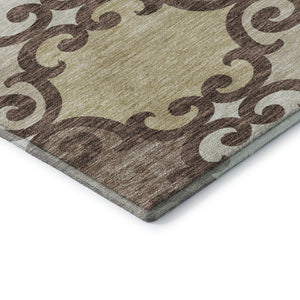 HomeRoots 10' X 14' Trellis Area Rug - Washable, Stain Resistant, UV Protected, Perfect for Busy Homes & Pets 670171