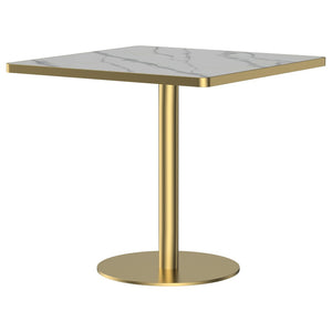 English Elm Square Modern Dining Table - 31.5" Faux Marble Bistro Table With Sturdy Metal Frame & Easy Setup W3316P375691-GIGA