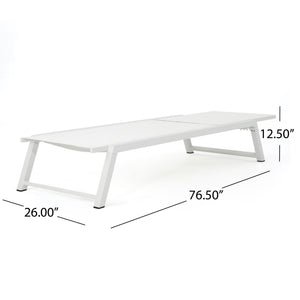 English Elm Christopher Knight Home® - Myers Chaise Lounge - Modern Outdoor Seating With Adjustable Backrest, Durable Aluminum Frame & Mesh 61407.00WWHIMP2