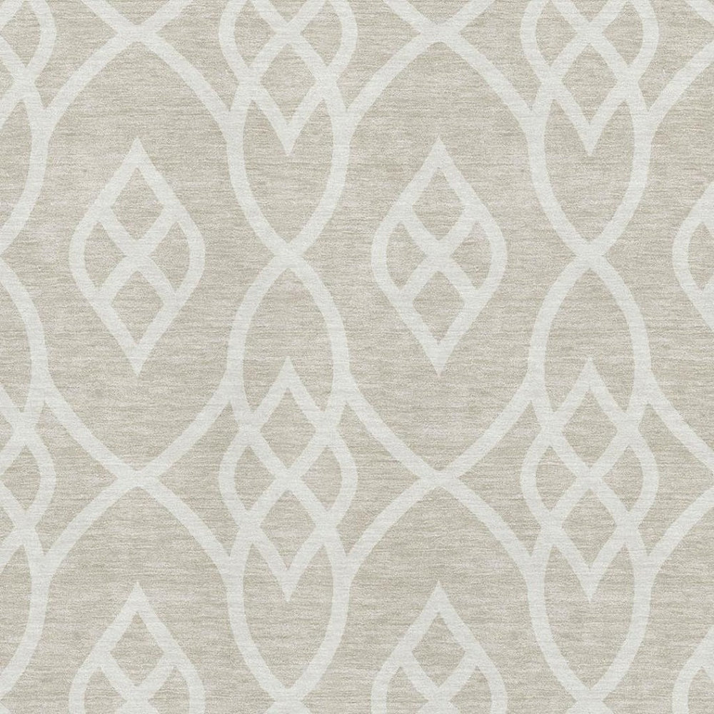 HomeRoots 8' X 10' Beige and Ivory Trellis Area Rug - Durable, Washable, UV Protected for Busy Homes 670241