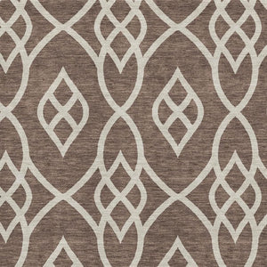 HomeRoots 10' X 14' Chocolate & Beige Trellis Area Rug – Durable, Washable, UV Protected for Homes with Kids & Pets 670255