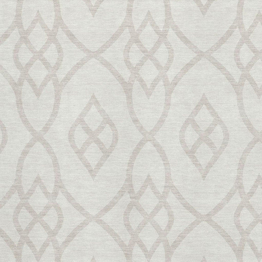 HomeRoots 8' X 10' Ivory and Beige Trellis Area Rug – Washable, UV Protected, Stain Resistant for High-Traffic Spaces 670271