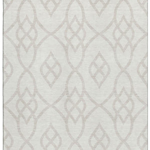 HomeRoots 9' X 12' Ivory and Beige Trellis Area Rug - Washable, UV-Protected, Stylish for Indoor & Outdoor Use 670272