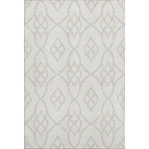 HomeRoots 10' X 14' Ivory & Beige Trellis Area Rug - Durable, Washable, UV-Protected for Stylish Living Spaces 670273