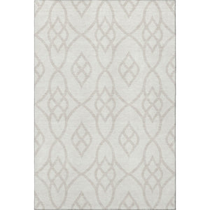 HomeRoots 10' X 14' Ivory & Beige Trellis Area Rug - Durable, Washable, UV-Protected for Stylish Living Spaces 670273