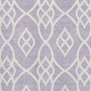 HomeRoots 8' X 10' Elegant Lavender & Ivory Trellis Area Rug – Washable, UV Protected, Non-Slip Design! 670277