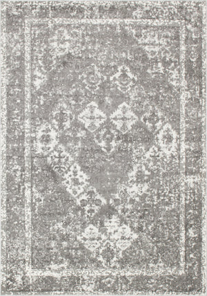 Unique Loom Rosso Gabrieli Machine Made Geometric Rug Gray, Ivory 9' 0" x 12' 2"