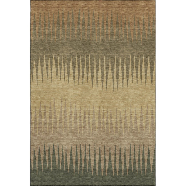 HomeRoots 8' X 10' Stylish Washable Striped Area Rug with UV Protection, Stain Resistance for Bright Living Spaces 670367