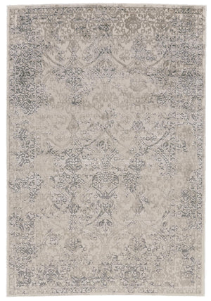 Feizy Rugs Prasad Distressed Medallion Area Rug Power Loomed Geometric Neutral Living Room Accent 6703682FLGY000F00