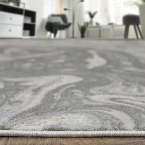 Feizy Rugs Prasad Distressed Medallion Area Rug Turkish Polypropylene Living Room Floor Accent 6703894FLGY000F00