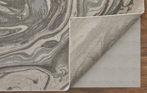 Feizy Rugs Prasad Distressed Medallion Area Rug Turkish Polypropylene Living Room Floor Accent 6703894FLGY000F00