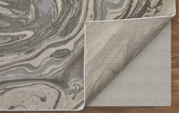Feizy Rugs Prasad Distressed Medallion Area Rug Turkish Polypropylene Living Room Floor Accent 6703894FLGY000F00