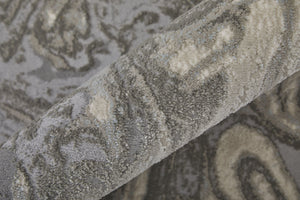 Feizy Rugs Prasad Distressed Medallion Area Rug Turkish Polypropylene Living Room Floor Accent 6703894FLGY000F00