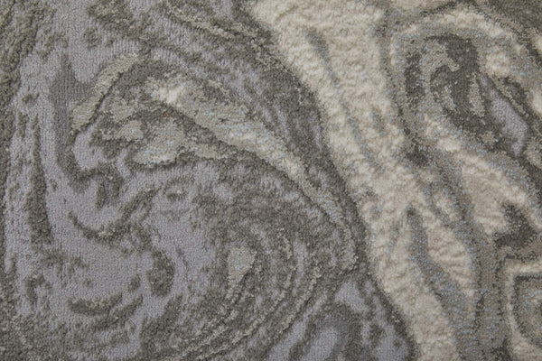 Feizy Rugs Prasad Distressed Medallion Area Rug Turkish Polypropylene Living Room Floor Accent 6703894FLGY000F00