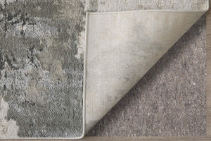 Feizy Rugs Prasad Watercolor Medallion Area Rug Distressed Ivory Gray Polypropylene Living Room 6703970FGRY000F00