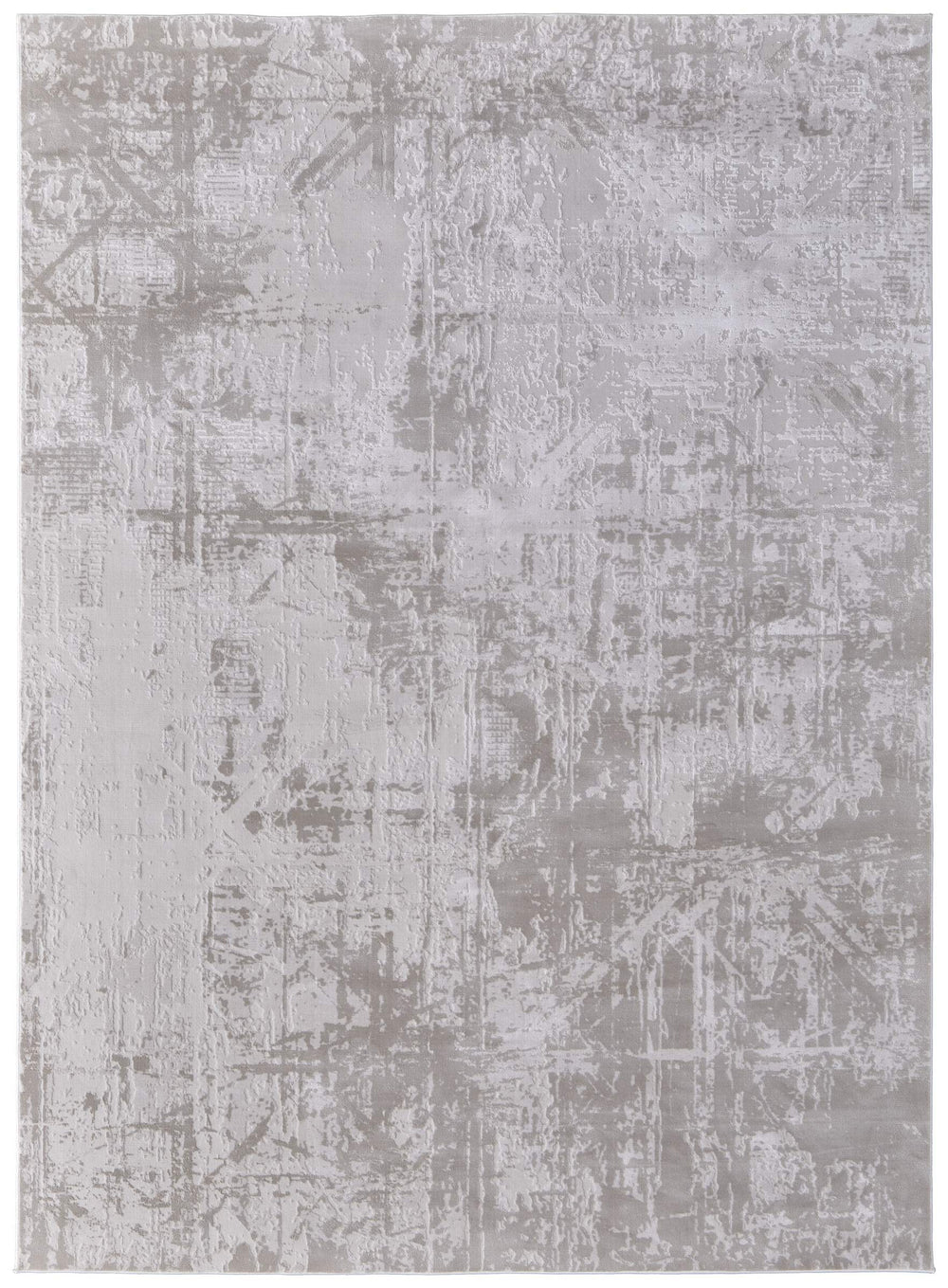 Feizy Rugs Prasad Abstract Medallion Area Rug Power Loomed Turkish Polypropylene Neutral Tones 8' x 10' 67039NAFIVYBGEF00