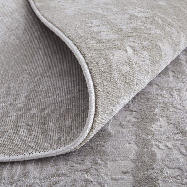 Feizy Rugs Prasad Abstract Medallion Area Rug Power Loomed Turkish Polypropylene Neutral Tones 8' x 10' 67039NAFIVYBGEF00