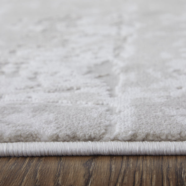 Feizy Rugs Prasad Abstract Medallion Area Rug Power Loomed Turkish Polypropylene Neutral Tones 8' x 10' 67039NAFIVYBGEF00