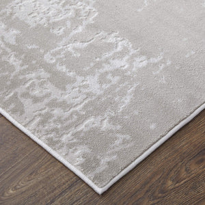 Feizy Rugs Prasad Abstract Medallion Area Rug Power Loomed Turkish Polypropylene Neutral Tones 8' x 10' 67039NAFIVYBGEF00