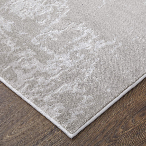 Feizy Rugs Prasad Abstract Medallion Area Rug Power Loomed Turkish Polypropylene Neutral Tones 8' x 10' 67039NAFIVYBGEF00