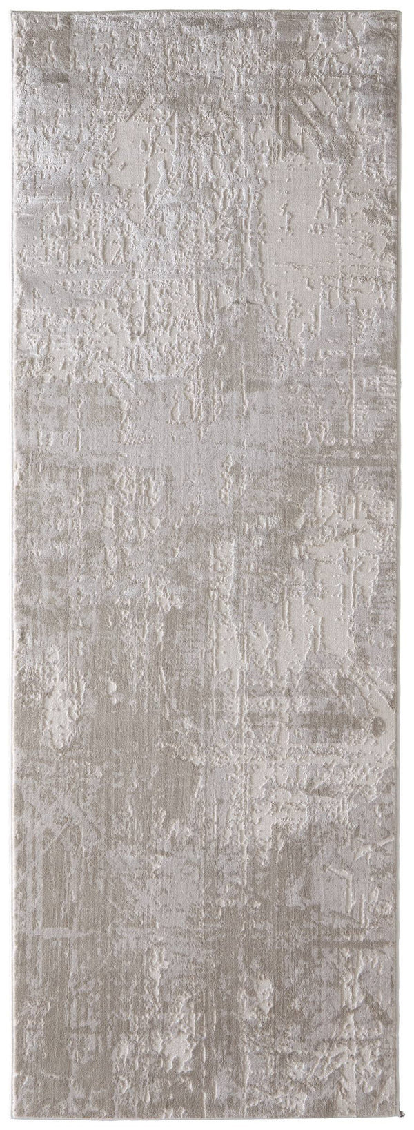 Feizy Rugs Prasad Abstract Medallion Area Rug Power Loomed Turkish Polypropylene Neutral Tones 2'10" x 7'10" 67039NAFIVYBGEI71