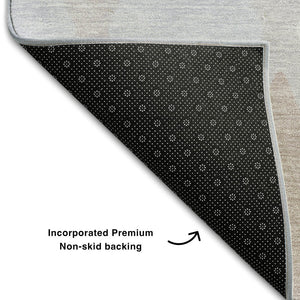 HomeRoots 8' X 10' Stylish Lavender Gray and Ivory Geometric Washable Area Rug with UV Protection & Durability 670481
