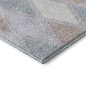 HomeRoots 8' X 10' Stylish Lavender Gray and Ivory Geometric Washable Area Rug with UV Protection & Durability 670481