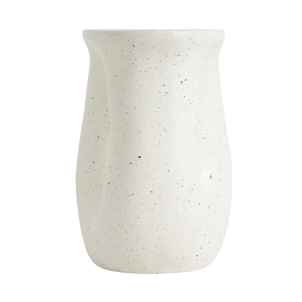 English Elm Outdoor Mgo Side Table Travertine Terrazzo White Finish for Patio Lounge Seating N768P410930W