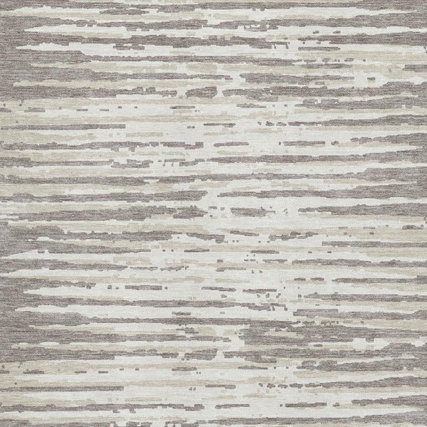 HomeRoots 5' X 8' Taupe And Ivory Striped Area Rug – Durable, Stain-Resistant, UV Protected for High-Traffic Use 670593