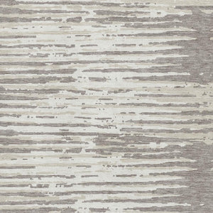 HomeRoots 8' X 10' Stain-Resistant Taupe and Ivory Striped Area Rug with UV Protection for Busy Homes 670595