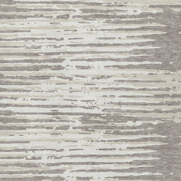 HomeRoots 8' X 10' Stain-Resistant Taupe and Ivory Striped Area Rug with UV Protection for Busy Homes 670595