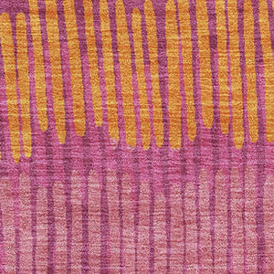 HomeRoots 5' X 8' Stylish Blush Orange & Ivory Striped Area Rug - Washable, UV Resistant, Perfect for Homes! 670618