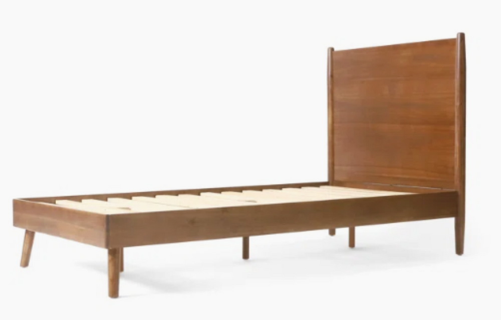 English Elm Cohron Solid Acacia Wood Full Platform Bed with Mid-century Splayed Legs Natural Finish 67062.00MEDBRN-F-H_67062.00MEDBRN-F-P