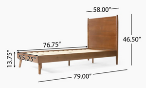 English Elm Cohron Solid Acacia Wood Full Platform Bed with Mid-century Splayed Legs Natural Finish 67062.00MEDBRN-F-H_67062.00MEDBRN-F-P