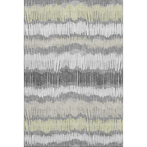 HomeRoots 5' X 8' Striped Area Rug in Gray, Ivory & Beige - Washable, UV Protected, Stain Resistant for Homes 670642