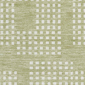 HomeRoots 10' X 14' Artichoke Green Geometric Washable Area Rug - Durable, UV-Protected & Stylish for Homes 670682