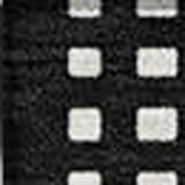 HomeRoots 9' X 12' Black and Ivory Geometric Area Rug - Washable, Stain-Resistant, UV-Protected for Durability 670687