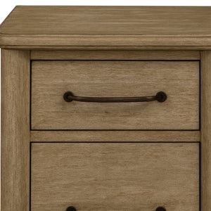 English Elm 2 Drawer Filing Cabinet with Mindi Veneer Finish, Dual Letter & Legal Drawers, Smooth Glides, Sturdy Legs Sand 27.25 L x 23.5 W x 28.25 H B2699P373699