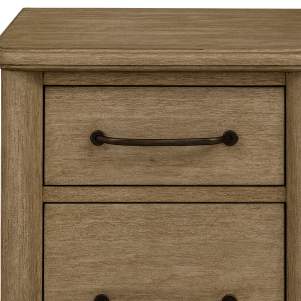 English Elm 2 Drawer Filing Cabinet with Mindi Veneer Finish, Dual Letter & Legal Drawers, Smooth Glides, Sturdy Legs Sand 27.25 L x 23.5 W x 28.25 H B2699P373699