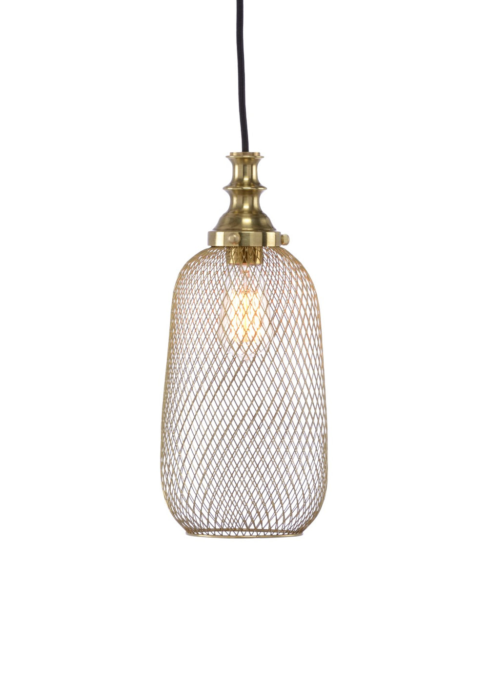 Wildwood Lipton Antique Brass Pendant Light With Wire Mesh Shade — Warm Diffused Glow For Kitchen Islands And Bars 67071