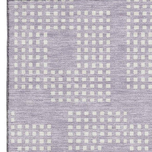 HomeRoots 5' X 8' Stylish Lavender & Ivory Geometric Area Rug - Washable, UV Protected, Durable for Families 670720