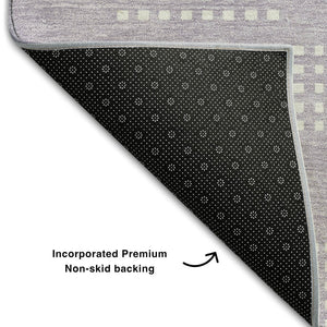 HomeRoots 10' X 14' Stylish Lavender & Ivory Geometric Area Rug – Washable, Stain Resistant, UV Protected Design 670724
