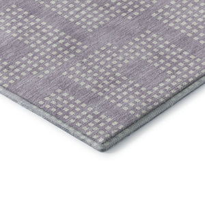 HomeRoots 10' X 14' Stylish Lavender & Ivory Geometric Area Rug – Washable, Stain Resistant, UV Protected Design 670724
