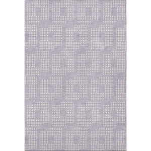 HomeRoots 10' X 14' Stylish Lavender & Ivory Geometric Area Rug – Washable, Stain Resistant, UV Protected Design 670724