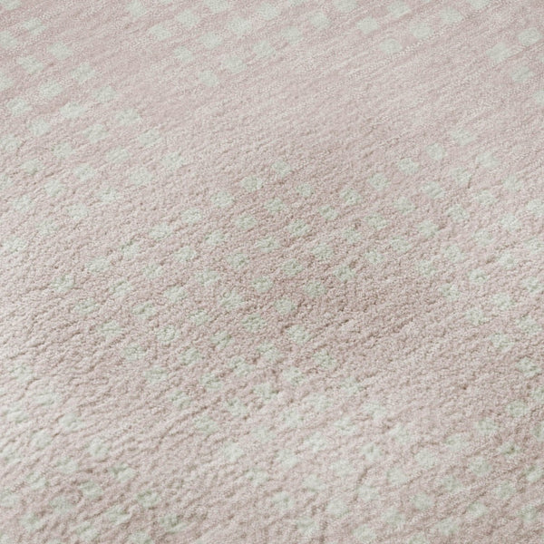 HomeRoots 8' X 10' Stylish Pink And Ivory Geometric Washable Area Rug - Durable, UV Protected, Easy Care! 670728