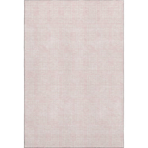 HomeRoots 9' X 12' Pink & Ivory Geometric Washable Area Rug - Durable, Soft, UV Protected & Stain Resistant 670729