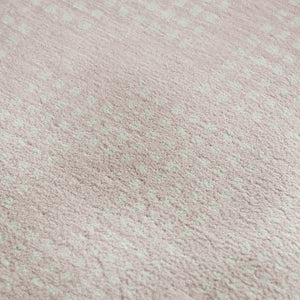 HomeRoots 9' X 12' Pink & Ivory Geometric Washable Area Rug - Durable, Soft, UV Protected & Stain Resistant 670729