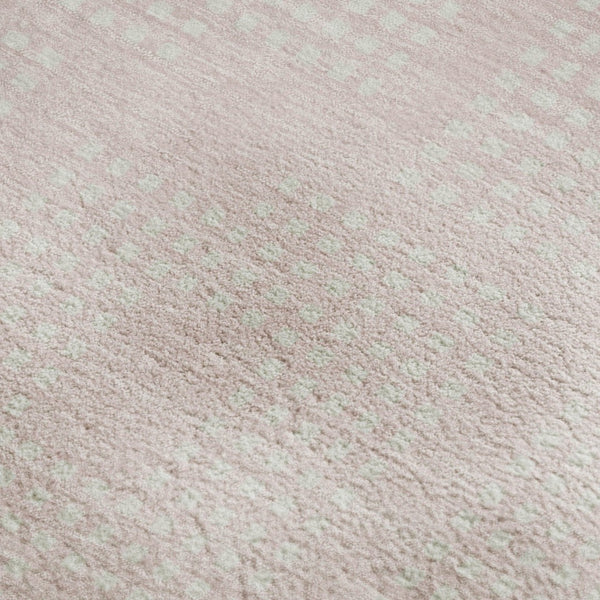 HomeRoots 9' X 12' Pink & Ivory Geometric Washable Area Rug - Durable, Soft, UV Protected & Stain Resistant 670729