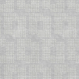 HomeRoots 9' X 12' Stylish Silver and Ivory Geometric Washable Area Rug with UV Protection for High Traffic Spaces 670735