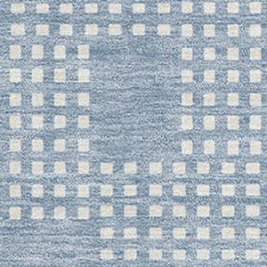 HomeRoots 9' X 12' Sky Blue & Ivory Geometric Area Rug – Washable, UV-Protected, Durable Design for Any Space 670741